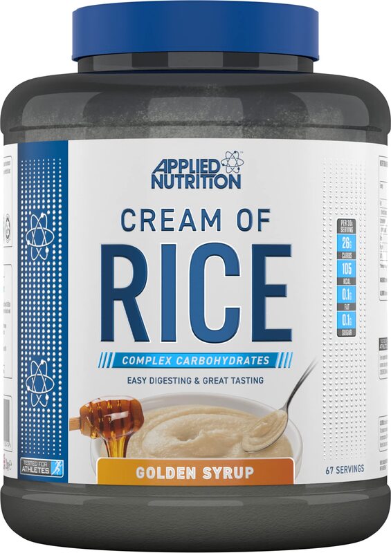 Applied Nutrition Cream of Rice High Carbohydrate, 2 KG, Golden Syrup