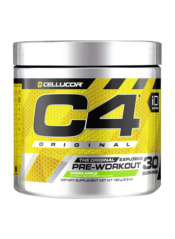 

Cellucor C4 Original The Original Explosive Pre-Workout Dietary Supplement, 30 Servings, 195gm, Green Apple