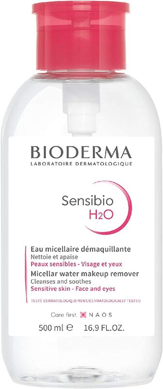 BIODERMA Sensibio H2O Make Up Removing Micellar Water, 500Ml With Pump