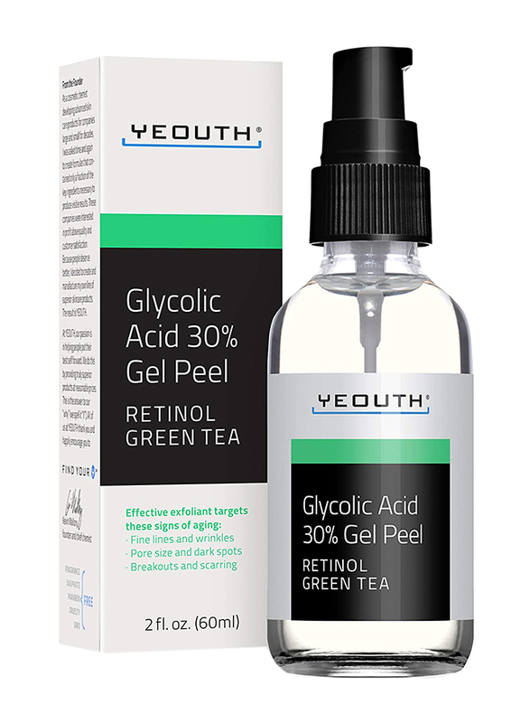 Yeouth Glycolic Acid 30% Gel Peel Retinol Green Tea, 60ml