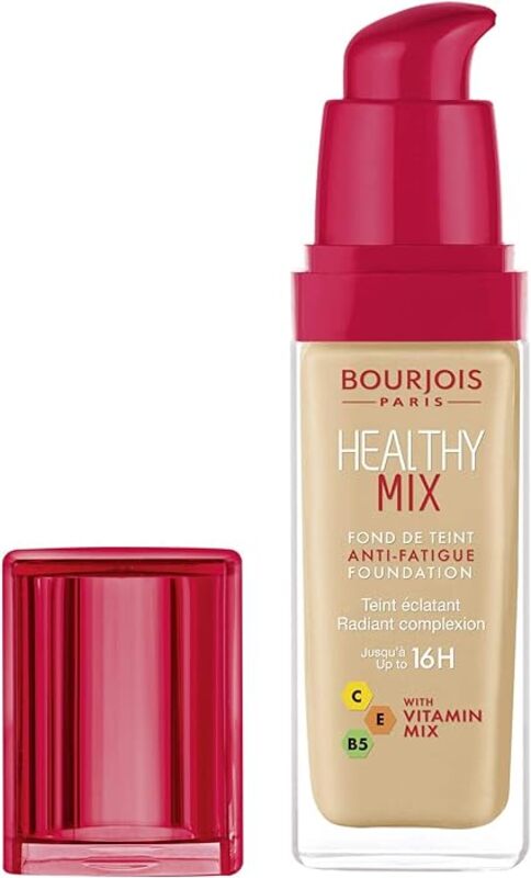 Bourjois Healthy Mix Anti-Fatigue Foundation. 54 Beige, 30 ml - 1.0 Fl Oz