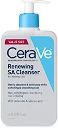 CeraVe Salicylic Acid Cleanser 16 Ounce Renewing Exfoliating Face Wash With Vitamin D for Normal Skin Fragrance Free, 16 Fl Oz (Pack of 1)