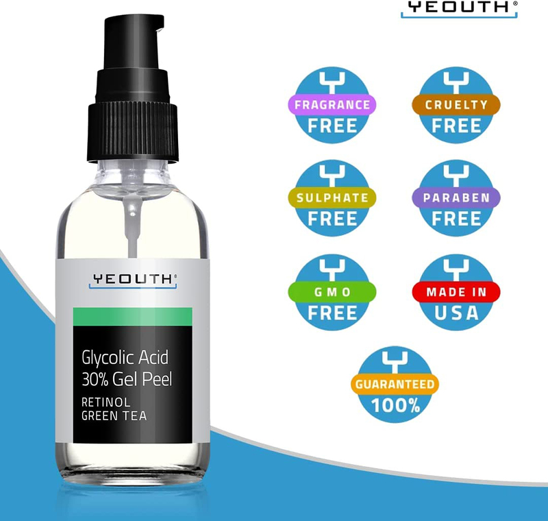 Yeouth Glycolic Acid 30% Gel Peel Retinol Green Tea, 60ml