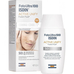 ISDIN FotoUltra100 ACTIVE UNIFY Sunscreen SPF50+ Fusion Fluid, 50ml (1.69oz)