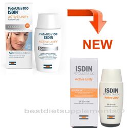 ISDIN FotoUltra100 ACTIVE UNIFY Sunscreen SPF50+ Fusion Fluid, 50ml (1.69oz)