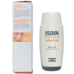 ISDIN FotoUltra100 ACTIVE UNIFY Sunscreen SPF50+ Fusion Fluid, 50ml (1.69oz)