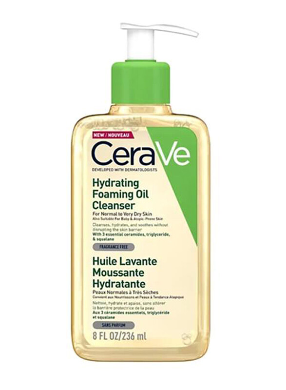 

Cerave Hydrating Foaming Oil Cleanser for Normal to Very Dry Skin, 236ml