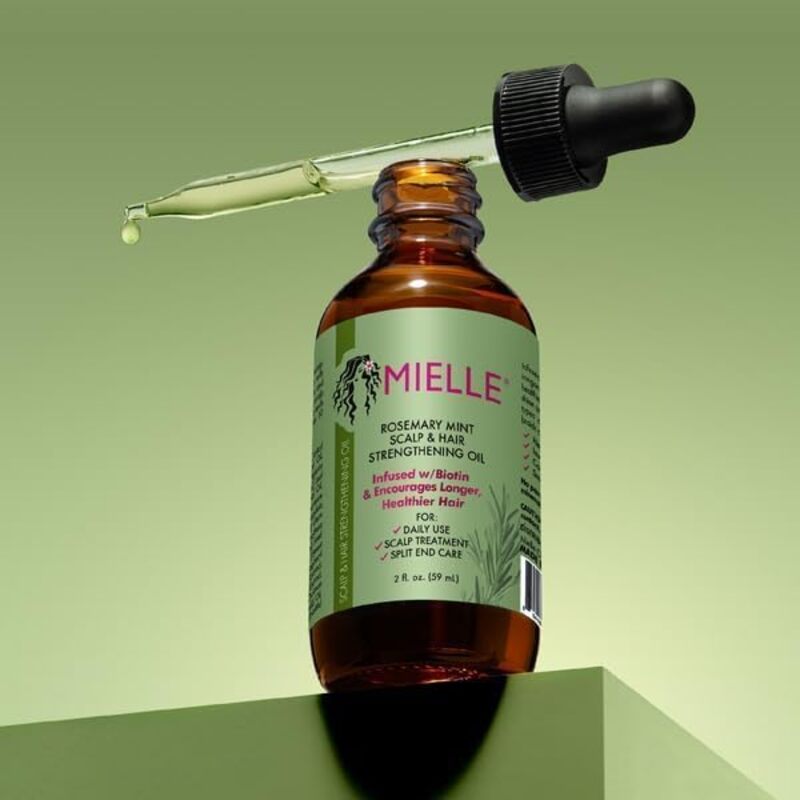 Mielle Organics MIELLE - ROSEMARY MINT, SCALP & HAIR OIL, INFUSED W/BIOTIN & ENCOURGES GROWTH, For daily use, SCALP TREATMENT, SPLIT END CARE & SCALP &STRENGTHENING OIL