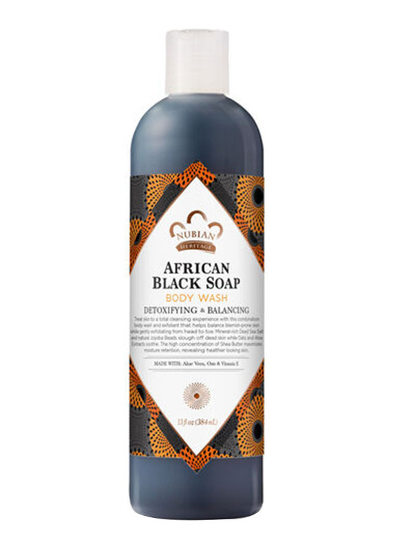 Nubian African Black Soap Body Wash, 13oz