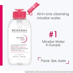 BIODERMA Sensibio H2O Make Up Removing Micellar Water, 500Ml With Pump