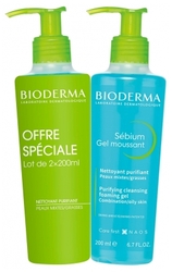 BIODERMA SEBIUM GEL MOUSSANT DUO 200 ML