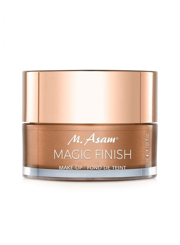 M. Asam Magic Finish Make-up Mousse 4in1 Primer, Foundation, Concealer & Powder with Buildable Coverage, Adapts to Light & Medium Skin Tones, Brown