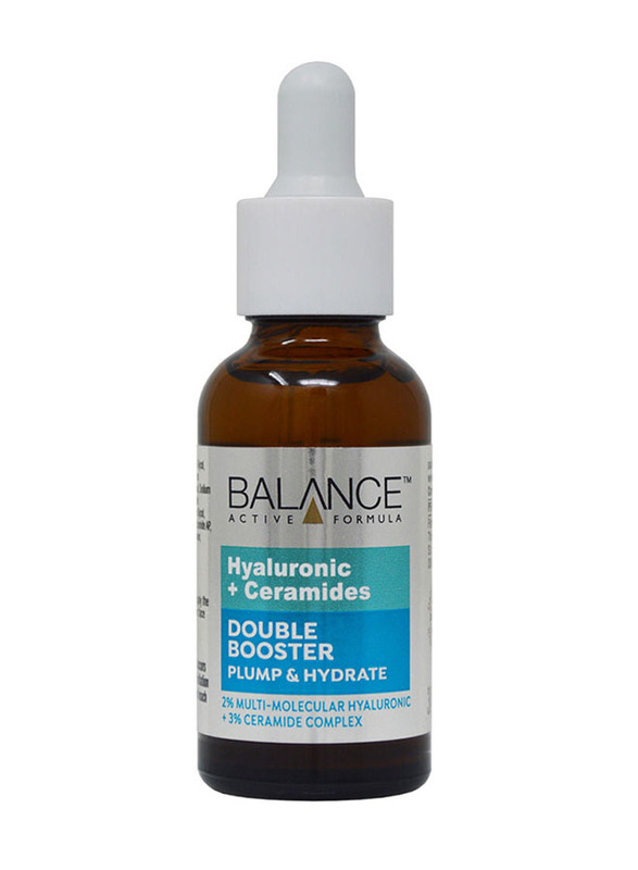 Balance Active Formula Hyaluronic Acid and Ceramides Double Booster Face Serum, 30ml