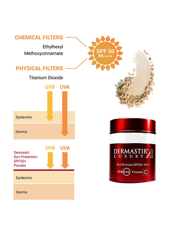 Dermastir Filler Sun Powders SPF50+ PA+++ Vitamin C, 13gm