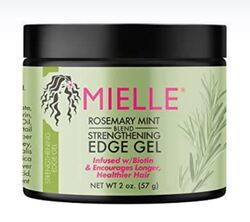 Mielle Rosemary Mint Strengthening Edge Gel For Sleeking And Taming Hair, 57 g, White