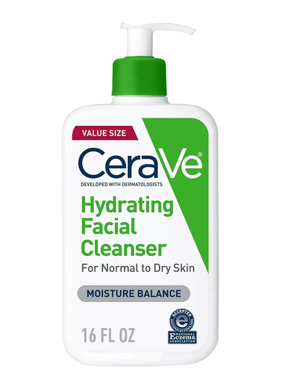 CeraVe Hydrating Facial Cleanser for Normal to Dry Skin, 473ml