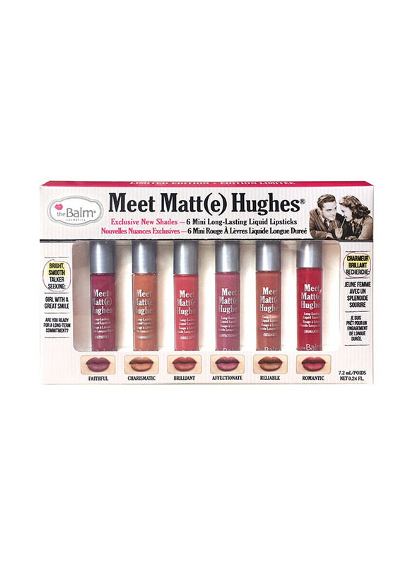 

The Balm Meet Matt(e) Hughes Set of 6 Mini Lipstick, Vol. 2, Multicolour