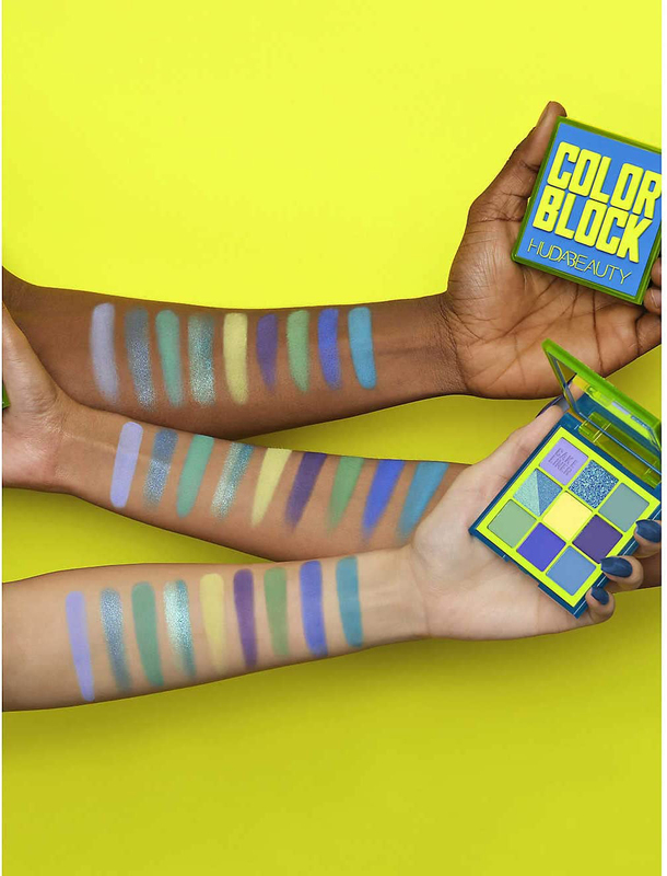 Huda Beauty Color Block Obsessions Palette, Blue & Green, Multicolour