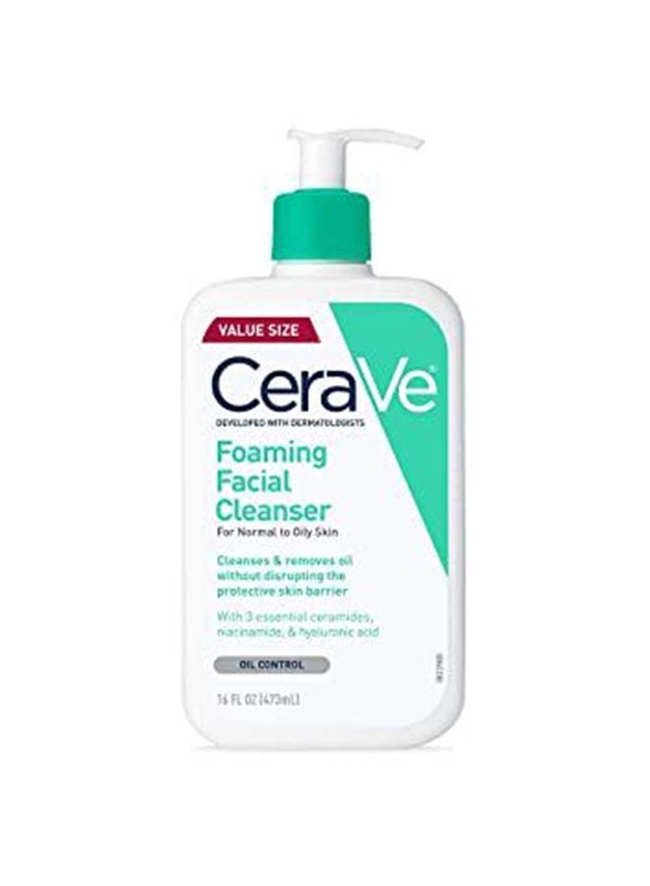 CeraVe Foaming Facial Cleanser for Normal to Oily Skin, 473ml