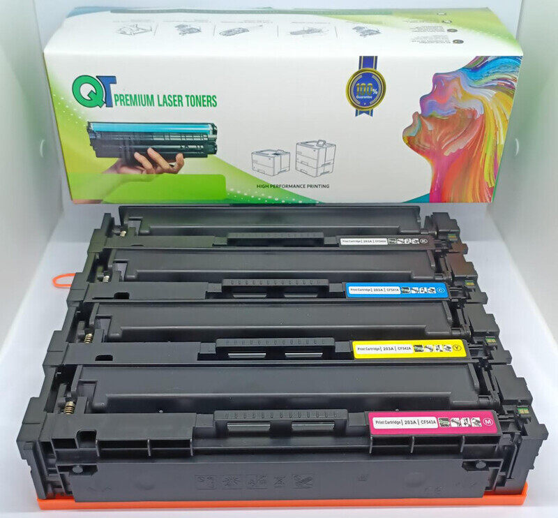 

QT 4pc Compatible HP Toner 203A Set (CF540A, CF541A,CF542A,CF543A)