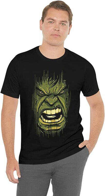 

USO Trading Birthday Gift Hulk Movies T-shirt for Unisex, XXL, Black