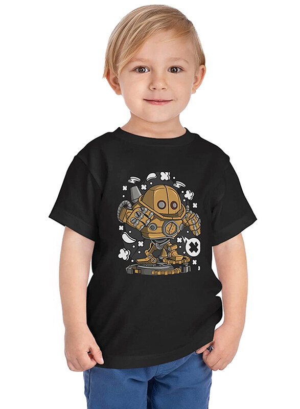 

USO Trading Blizcrank Cartoon Character Design Birthday Gift T-shirts for Kids Unisex, XS, Black