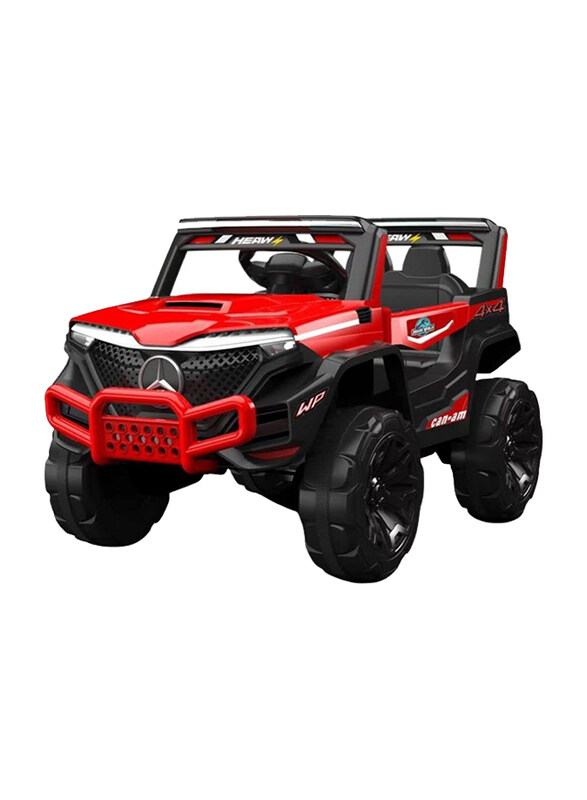 

TechPlus Upgraded Dual Drive Electric Desert Safari Ride On Thumper Buggy, Red, Ages