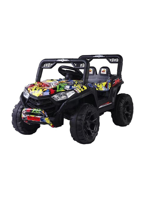 

TechPlus Upgraded Dual Drive Electric Desert Safari Ride On Thumper Buggy with Graffiti, Ages 2 - 7 years