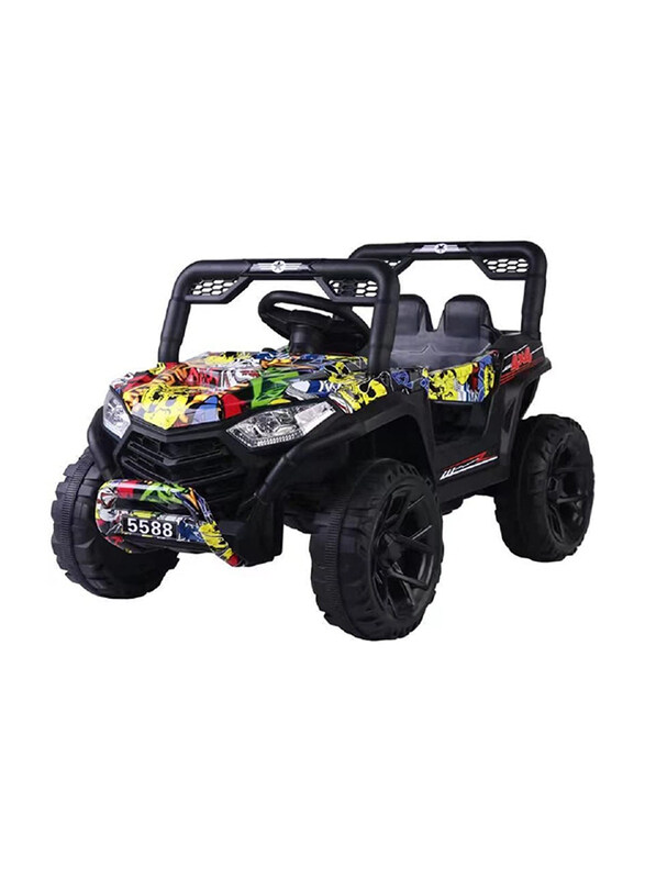 

Generic Upgraded Dual Drive Electric Desert Safari Ride On Thumper Buggy with Graffiti, Ages