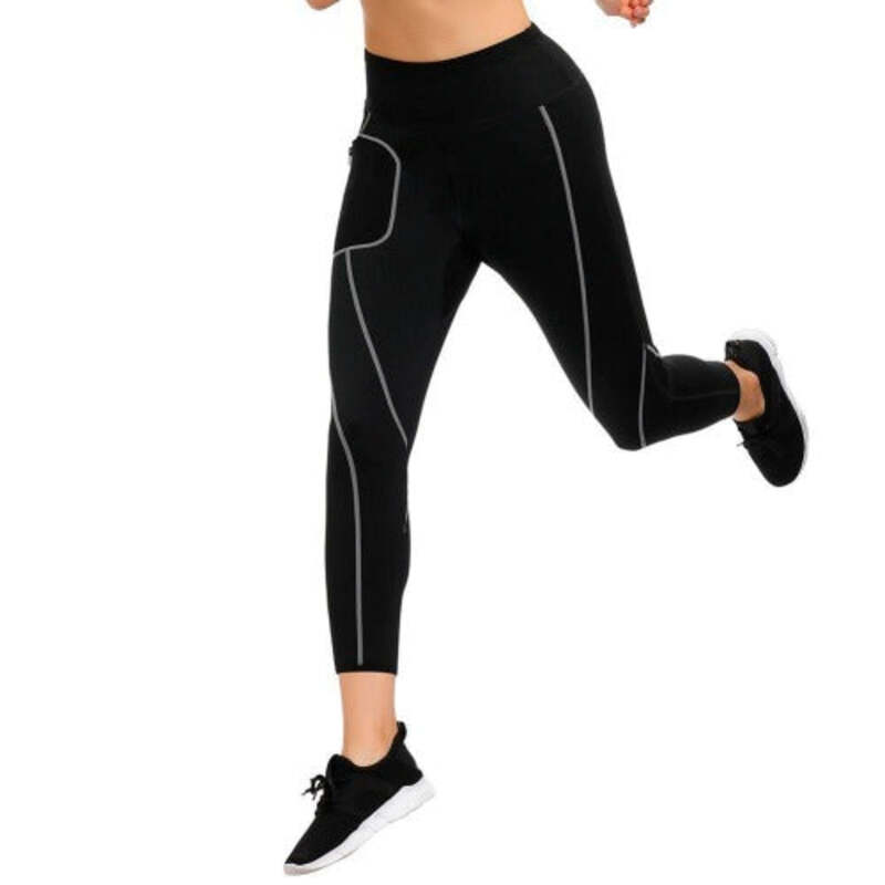 DeeT High Impact Sweat Leggings for Women, Medium, Grey