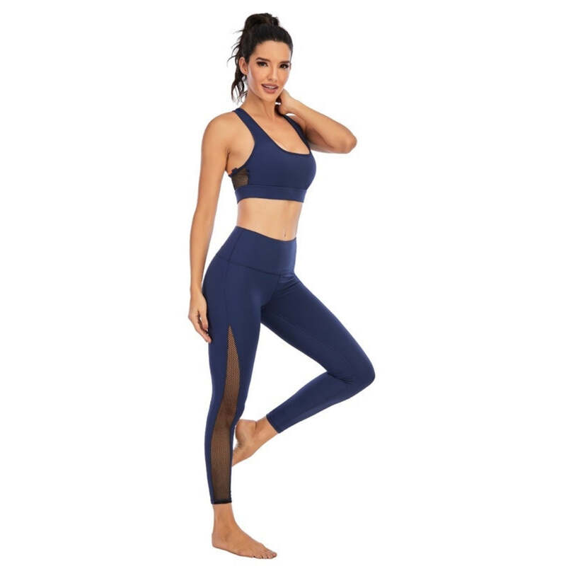 Outshine Luxury Active Leggings for Women, Large, Blue