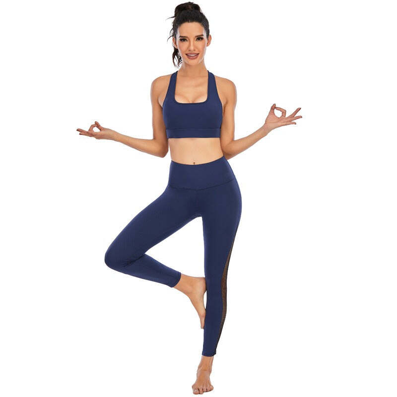 Outshine Luxury Active Leggings for Women, Large, Blue