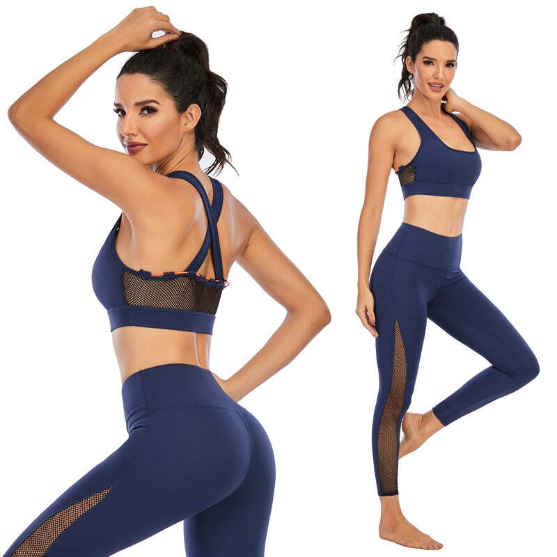 Outshine Luxury Active Leggings for Women, Large, Blue