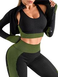 Seamless Sweat Suit, Small, 3-Pieces, Green