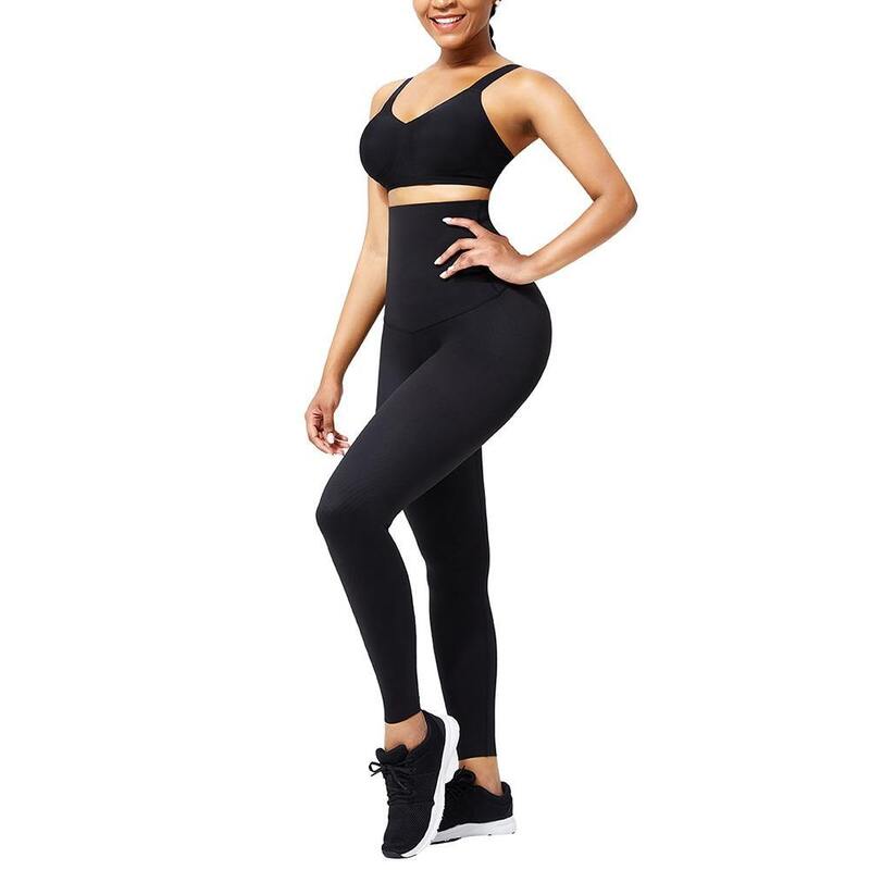 Raven High Waist Seamless Leggings for Women, Medium, Black