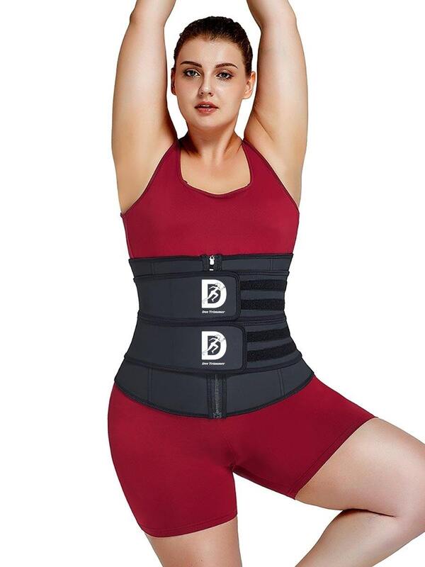 Double Strap Waist Trainer, Black, X-Small