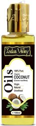 Indus Valley 100% Natural Halal Certified Coconut Carrier Oils Glowing Skin Hair Treatment, 100ml