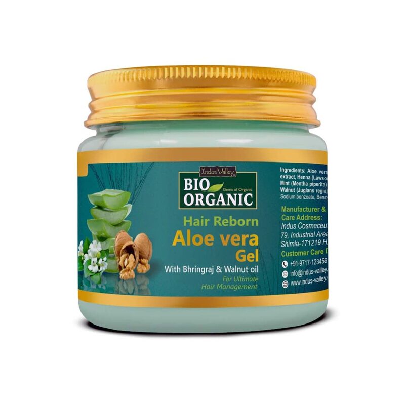 Indus Valley Bio Organic Reborn Aloe Vera Gel for Ultimate Hair Management, 175ml