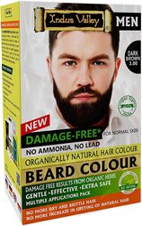 Indus Valley Natural Damage Free Black Beard Hair Colour, Dark Brown