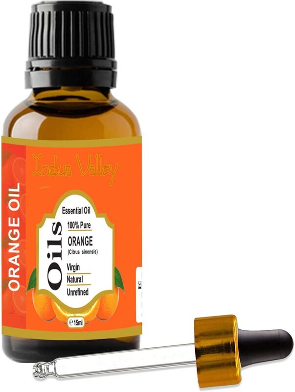 Indus Valley 100% Pure Natural Halal Certified Orange Essential Oil, 15ml