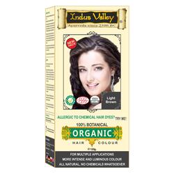 Indus Valley Botanical Hair Colour Best for Allergy Sufferers and Sensitive Skin, Light Brown