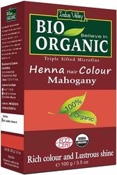 Indus Valley Bio Organic Halal Certified 100% Natural Chemical Free Henna Hair Colour, Mahogany