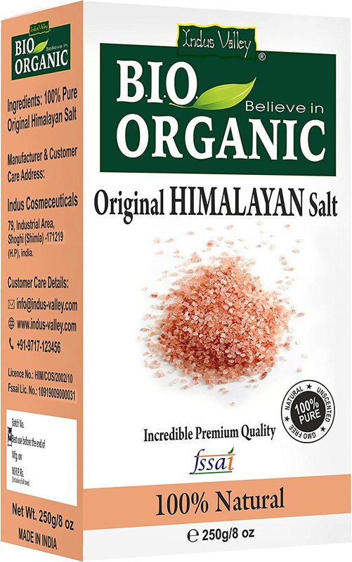 Indus Valley Bio Organic Halal Certified100% Natural Original Premium Quality Himalayan Salt, 250gm