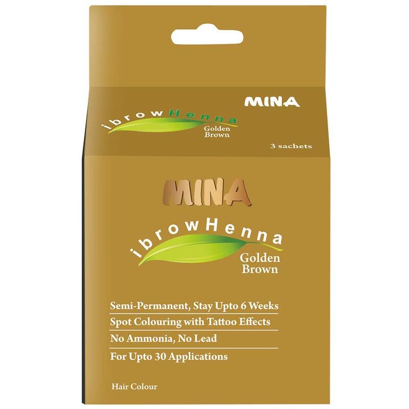 Mina Eyebrow Henna for Eyebrow Colour and Tinting Kit, Golden Brown
