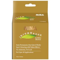 Mina Eyebrow Henna for Eyebrow Colour and Tinting Kit, Golden Brown