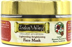 Indus Valley Organic Halal Certified Rose Sandalwood Face Mask for Glowing Skin, 50ml