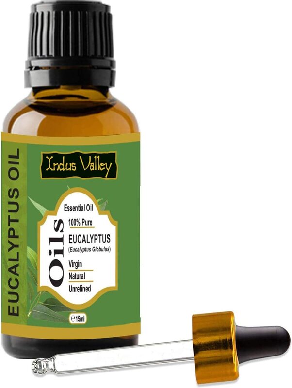 Indus Valley 100% Pure Natural Halal Certified Eucalyptus Essential Oil, 15ml