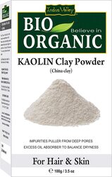 Indus Valley Natural Halal Certified Kaolin Clay Powder for Facial Clay Mask, 100gm