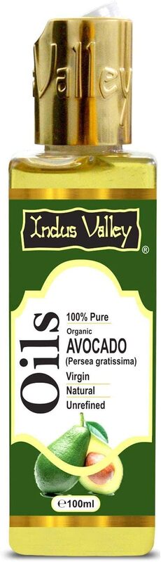 Indus Valley 100% Natural Halal Certified Avocado Carrier Oils Glowing Skin Hair Treatment, 100ml