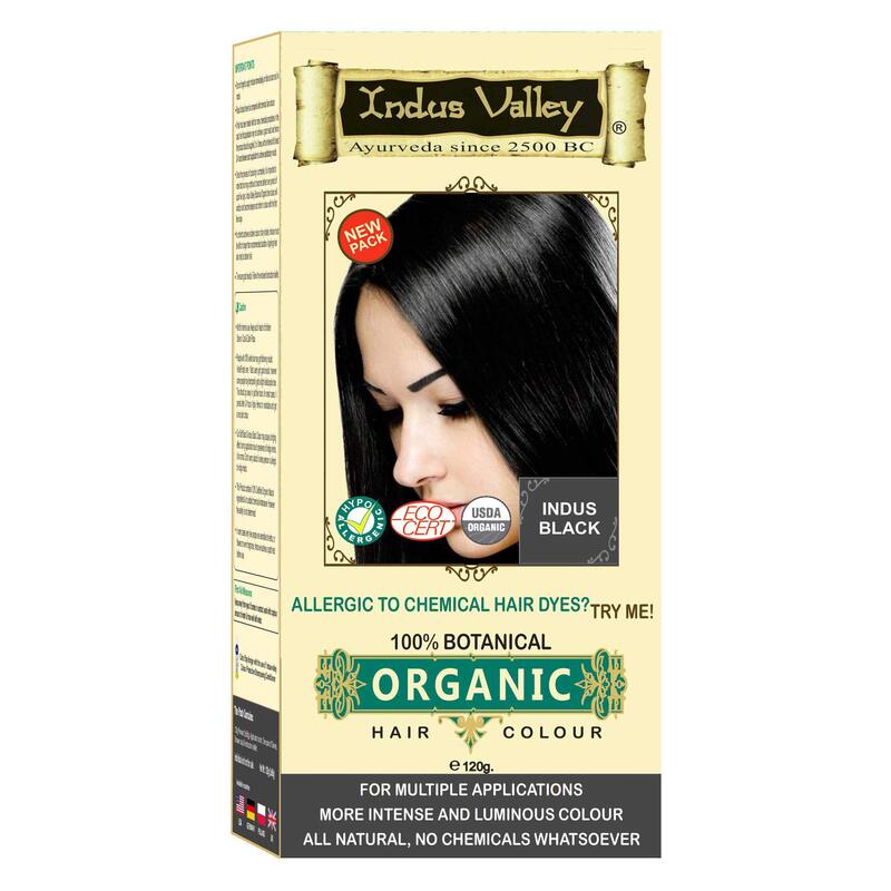 Indus Valley Botanical Hair Colour Best for Allergy Sufferers and Sensitive Skin, Indus Black